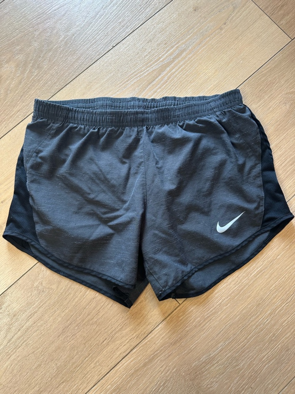 Nike Women’s Grey & Black Dri-FIT Running Shorts